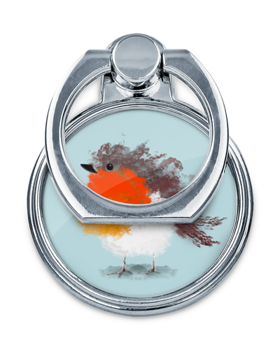 Cloudy Robin Ring Holder attached to a smartphone