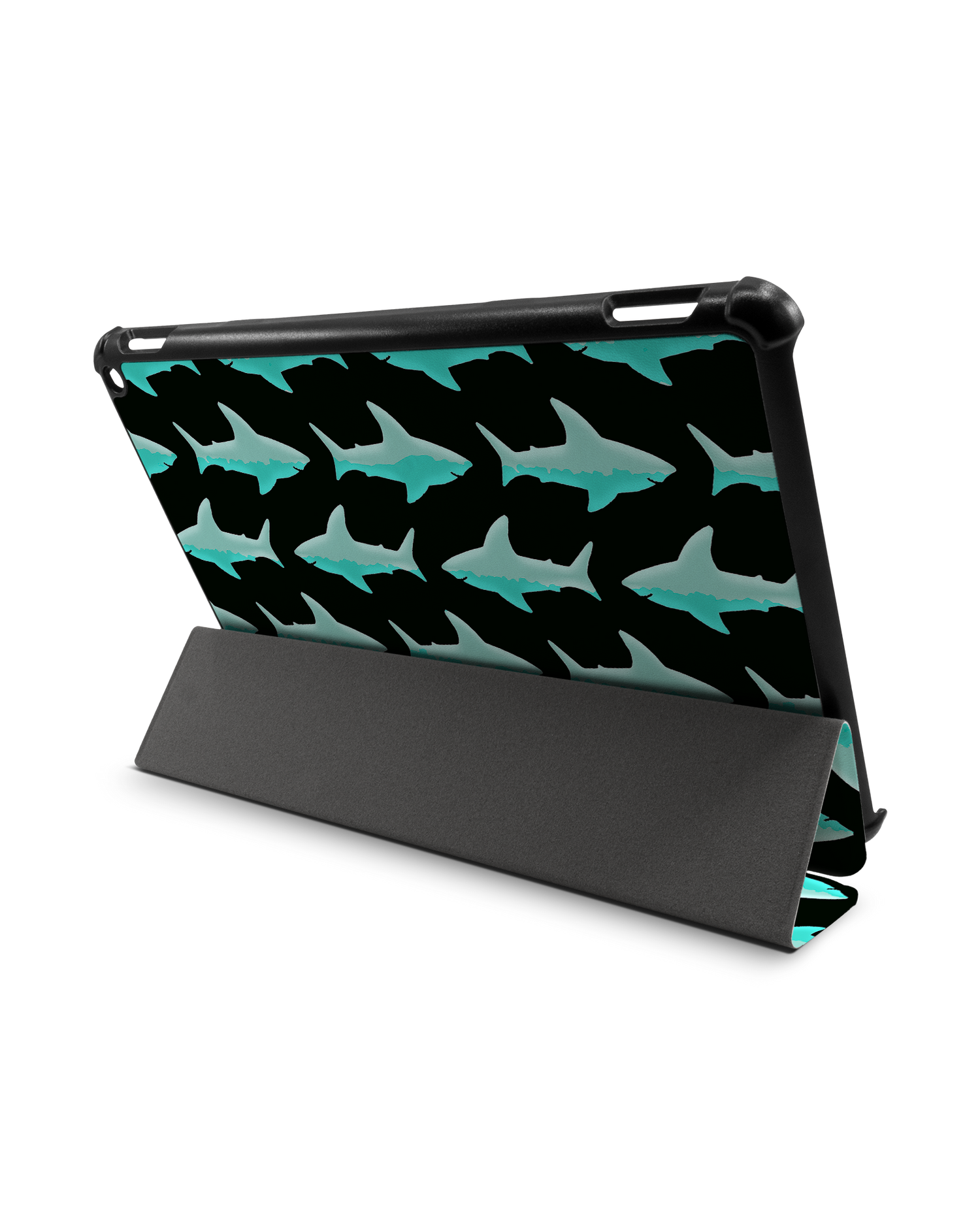 Neon Sharks Tablet Smart Case for Amazon Fire HD 10 (2021): Used as Stand