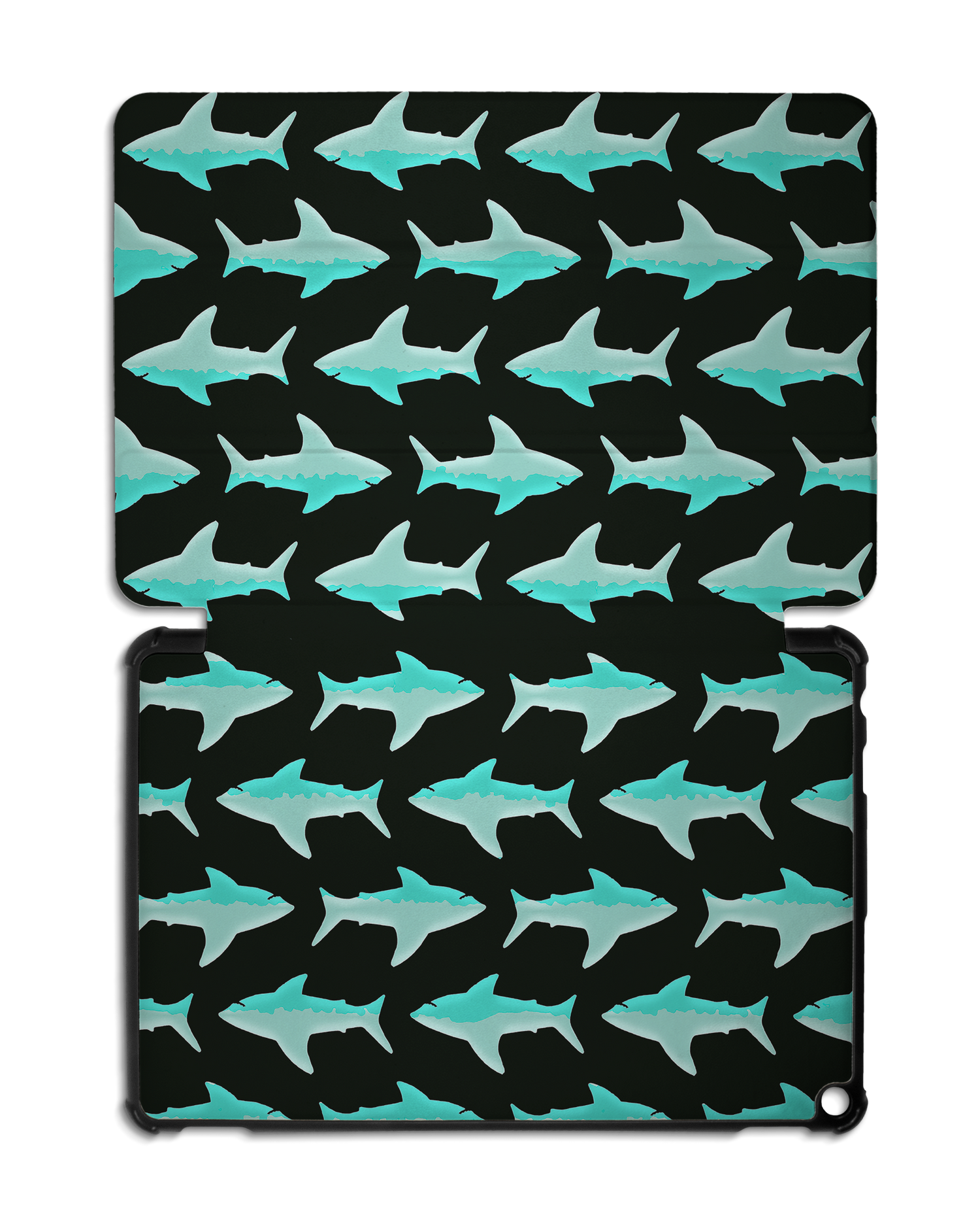 Neon Sharks Tablet Smart Case for Amazon Fire HD 10 (2021): Opened