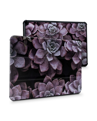 Purple Succulents Tablet Smart Case for Amazon Fire HD 10 (2021): Front View