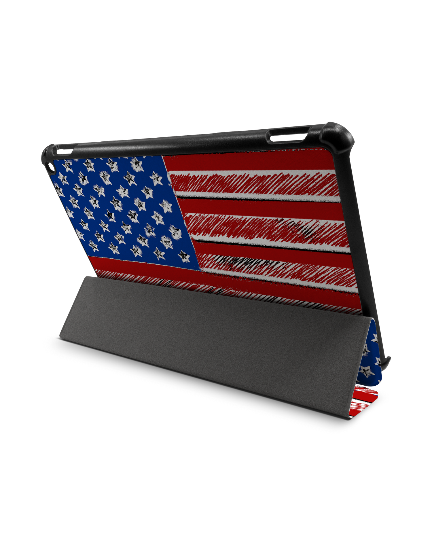 American Flag Color Tablet Smart Case for Amazon Fire HD 10 (2021): Used as Stand