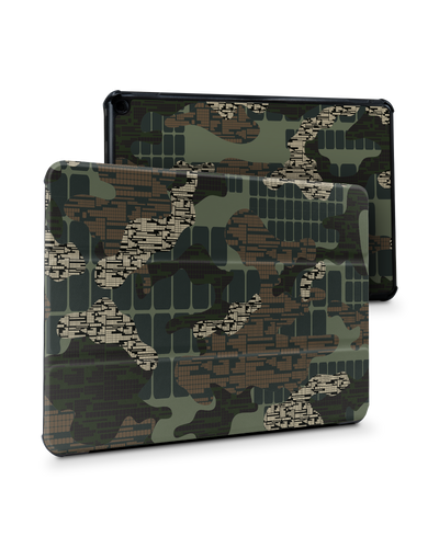 Green Camo Mix Tablet Smart Case for Amazon Fire HD 10 (2021): Front View