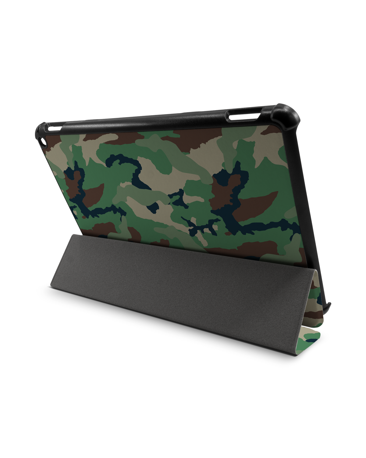 Green and Brown Camo Tablet Smart Case for Amazon Fire HD 10 (2021): Used as Stand