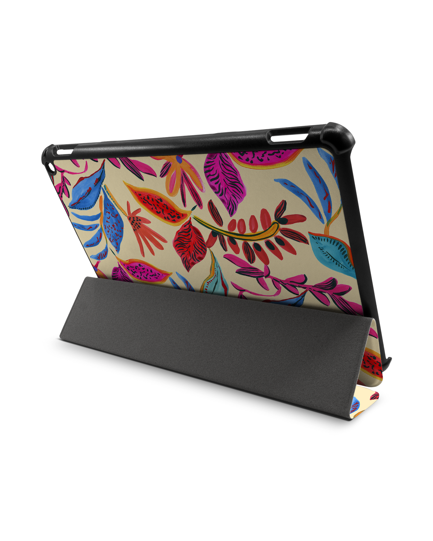 Painterly Spring Leaves Tablet Smart Case for Amazon Fire HD 10 (2021): Used as Stand