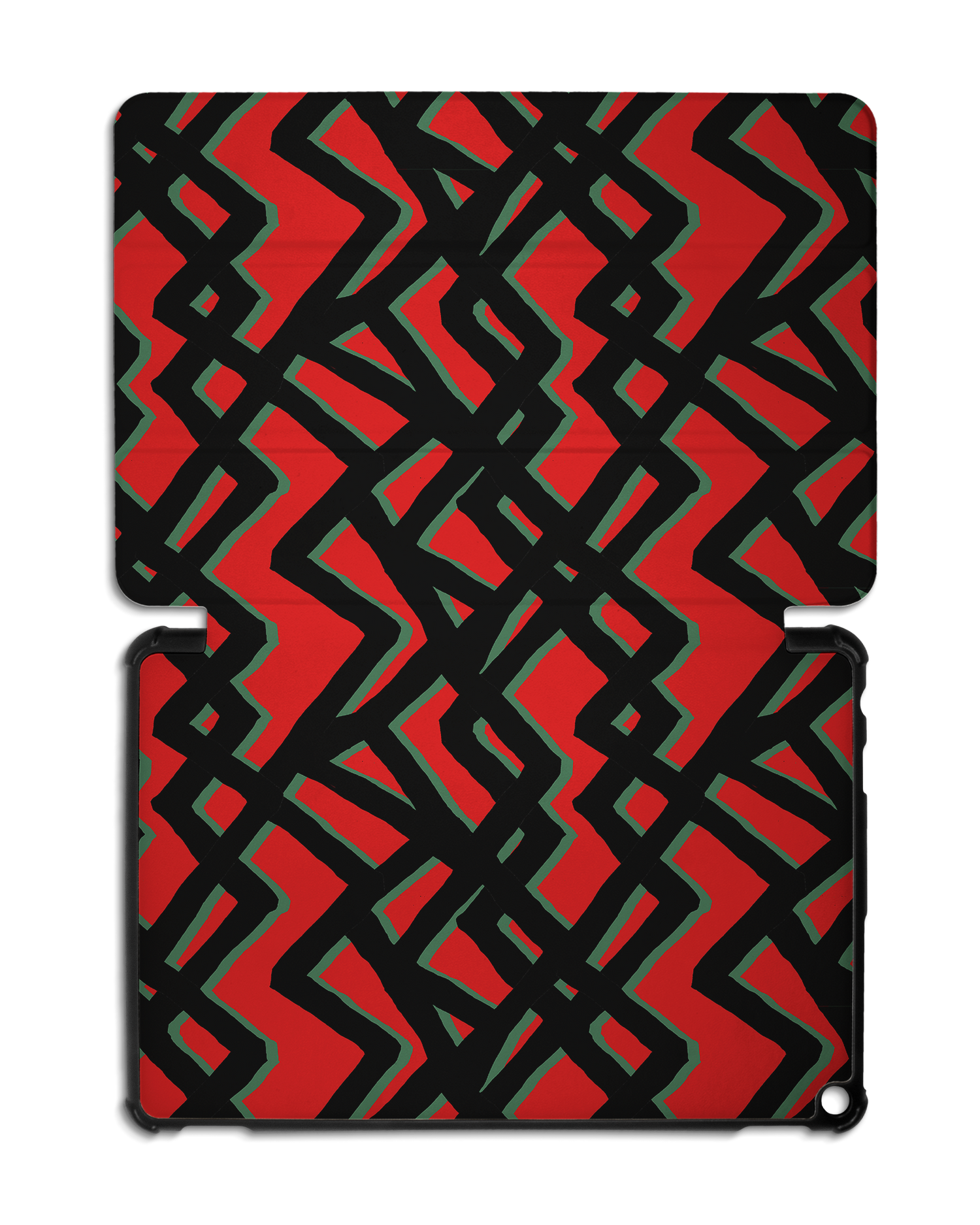 Fences Pattern Tablet Smart Case for Amazon Fire HD 10 (2021): Opened
