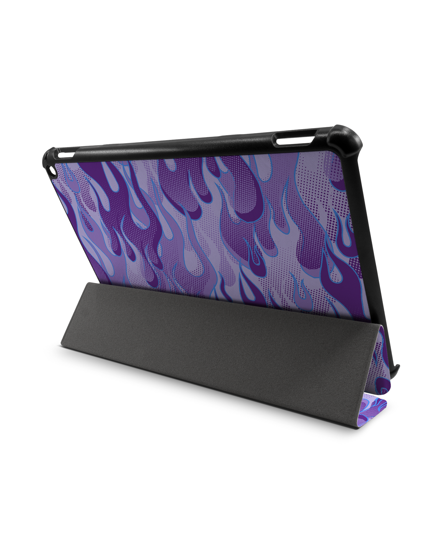 Purple Flames Tablet Smart Case for Amazon Fire HD 10 (2021): Used as Stand