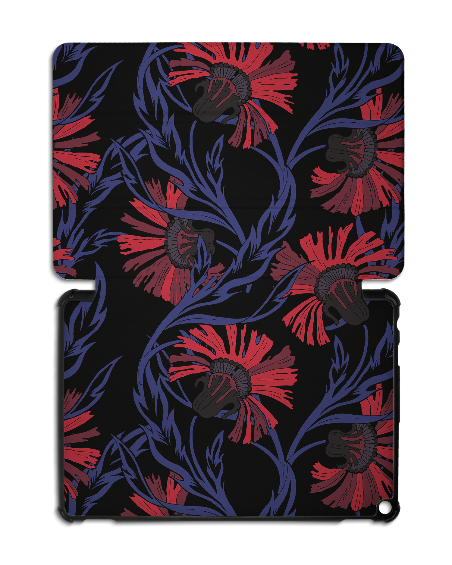 Midnight Floral Tablet Smart Case for Amazon Fire HD 10 (2021): Opened
