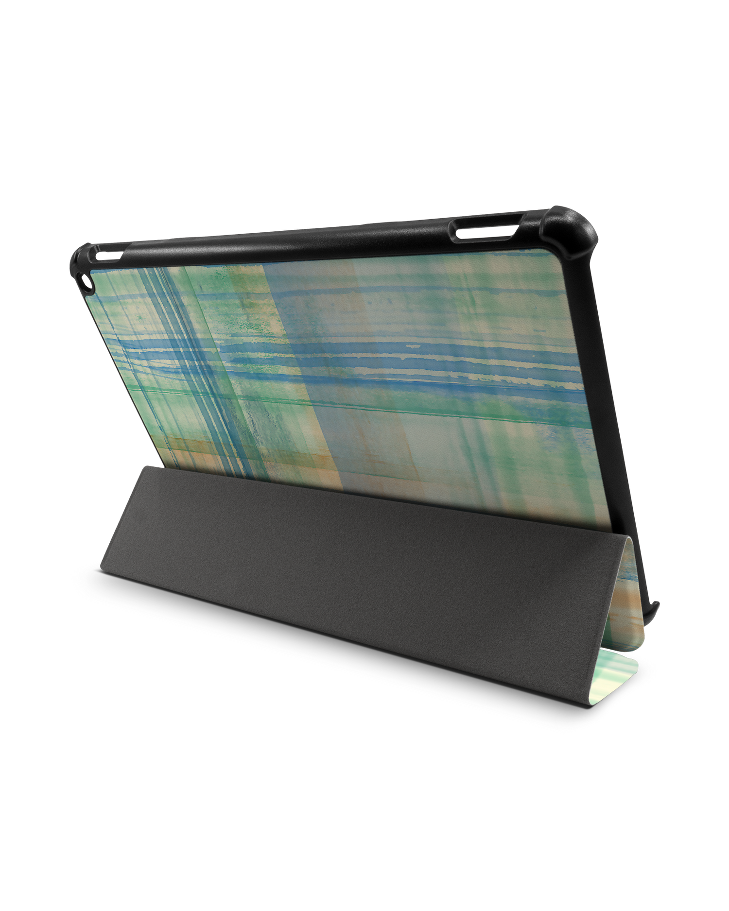 Washed Out Plaid Tablet Smart Case for Amazon Fire HD 10 (2021): Used as Stand