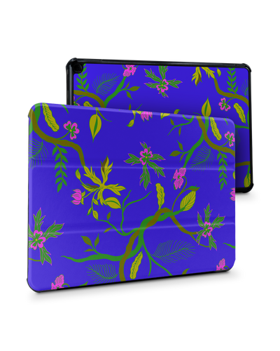 Ultra Violet Floral Tablet Smart Case for Amazon Fire HD 10 (2021): Front View