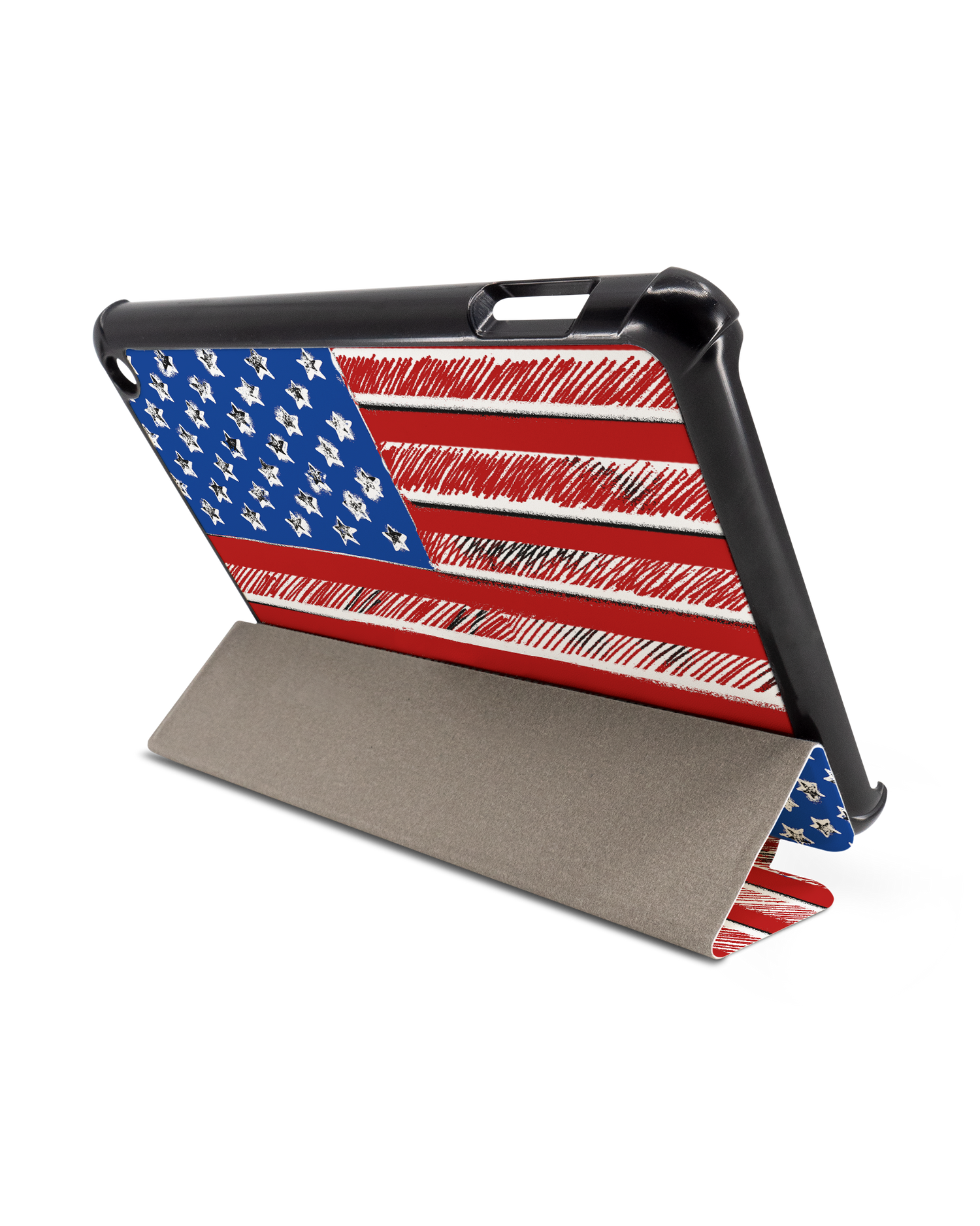 American Flag Color Tablet Smart Case for Amazon Fire 7 (2022): Used as Stand