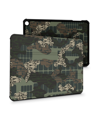 Green Camo Mix Tablet Smart Case for Amazon Fire 7 (2022)