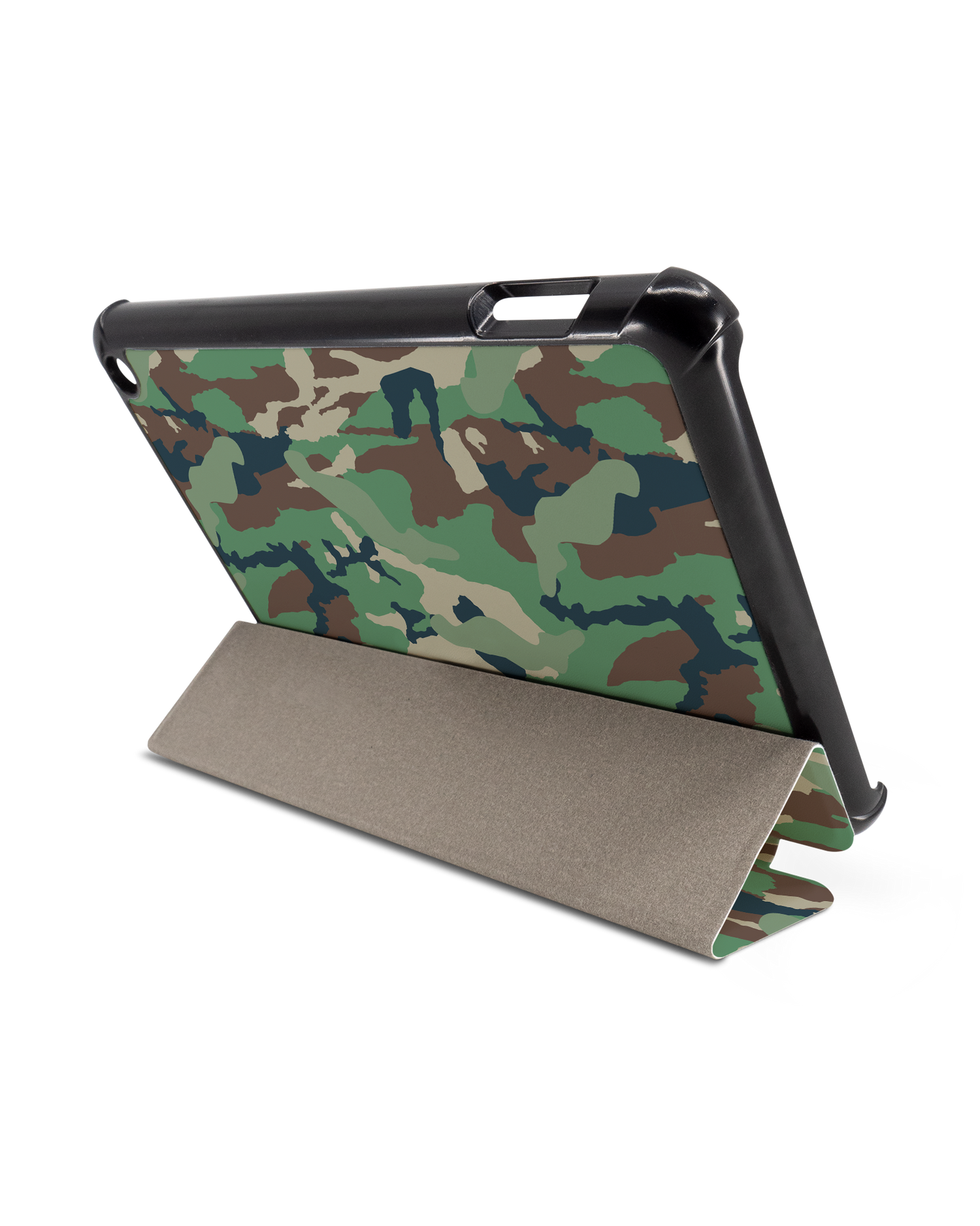 Green and Brown Camo Tablet Smart Case for Amazon Fire 7 (2022): Used as Stand