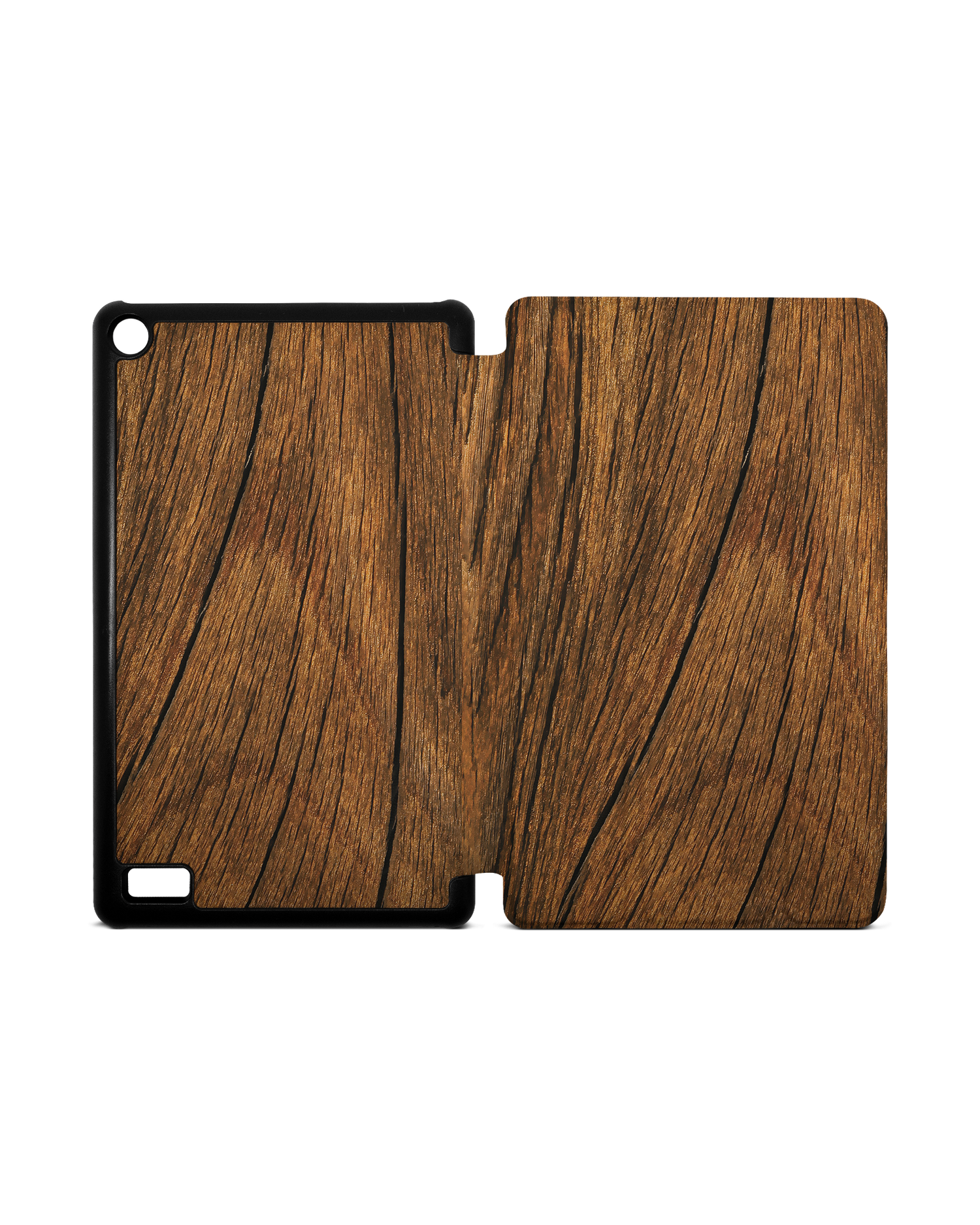 Wood Tablet Smart Case for Amazon Fire 7: Opened