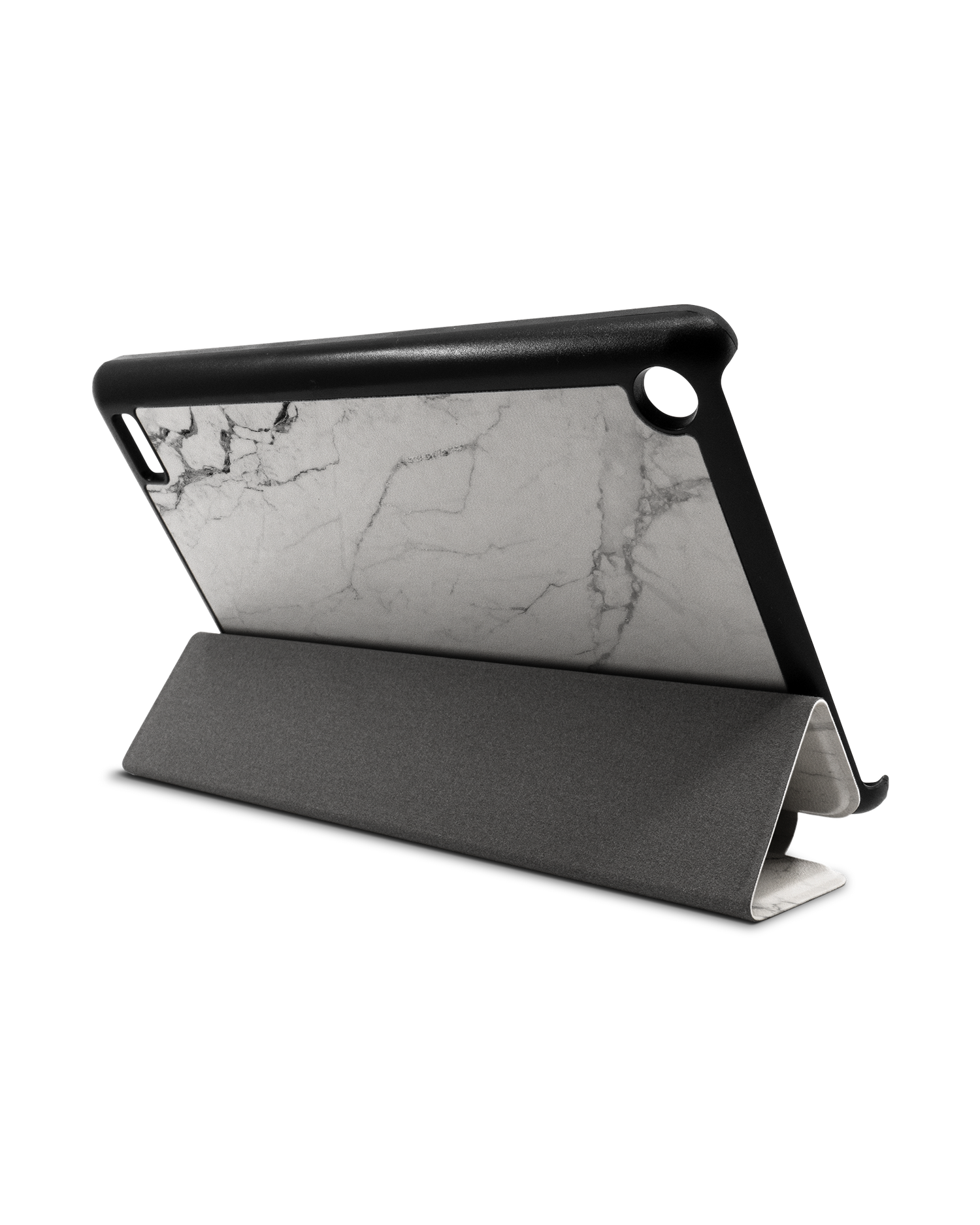 White Marble Tablet Smart Case for Amazon Fire 7: Used as Stand