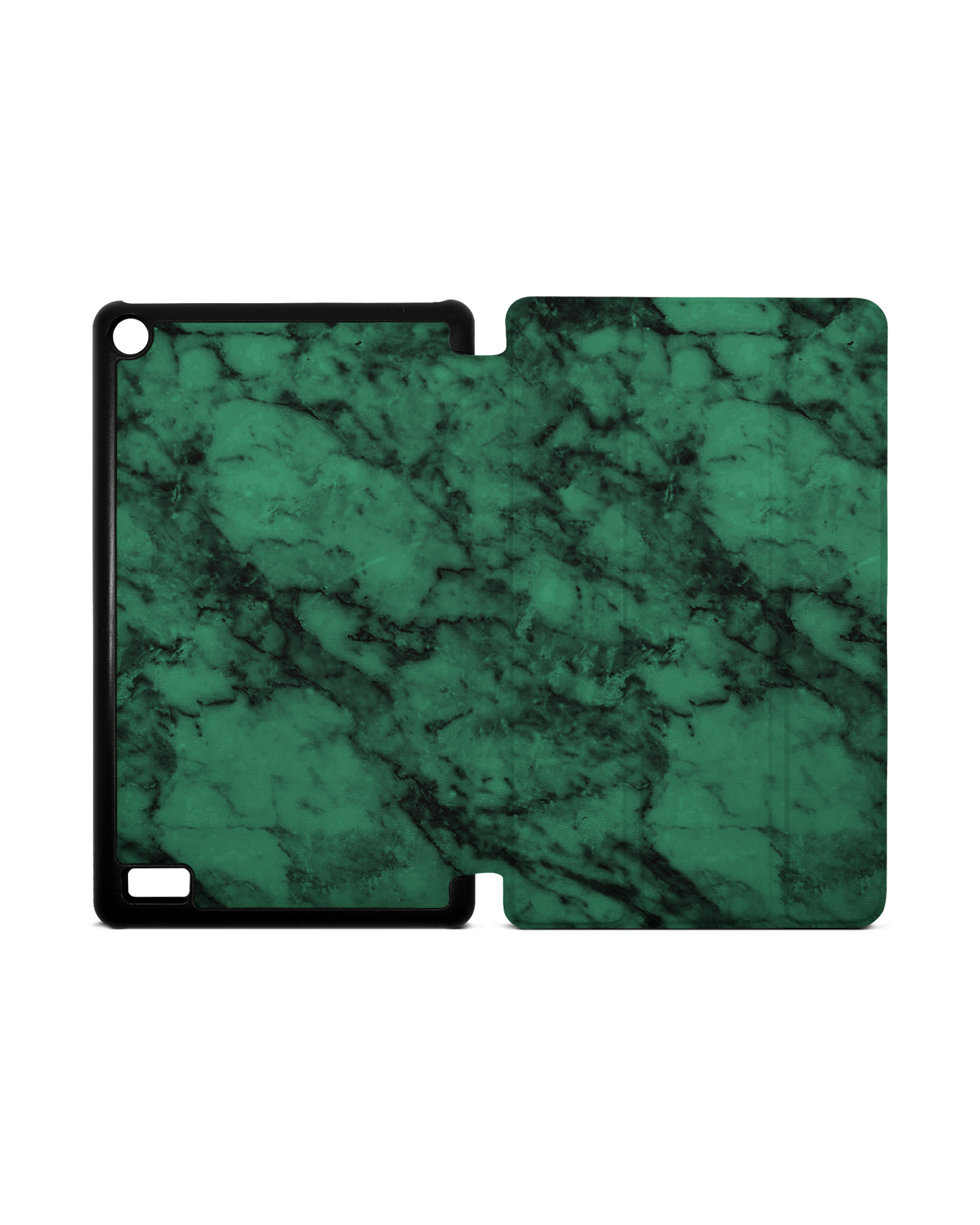 Green Marble Tablet Smart Case for Amazon Fire 7: Opened