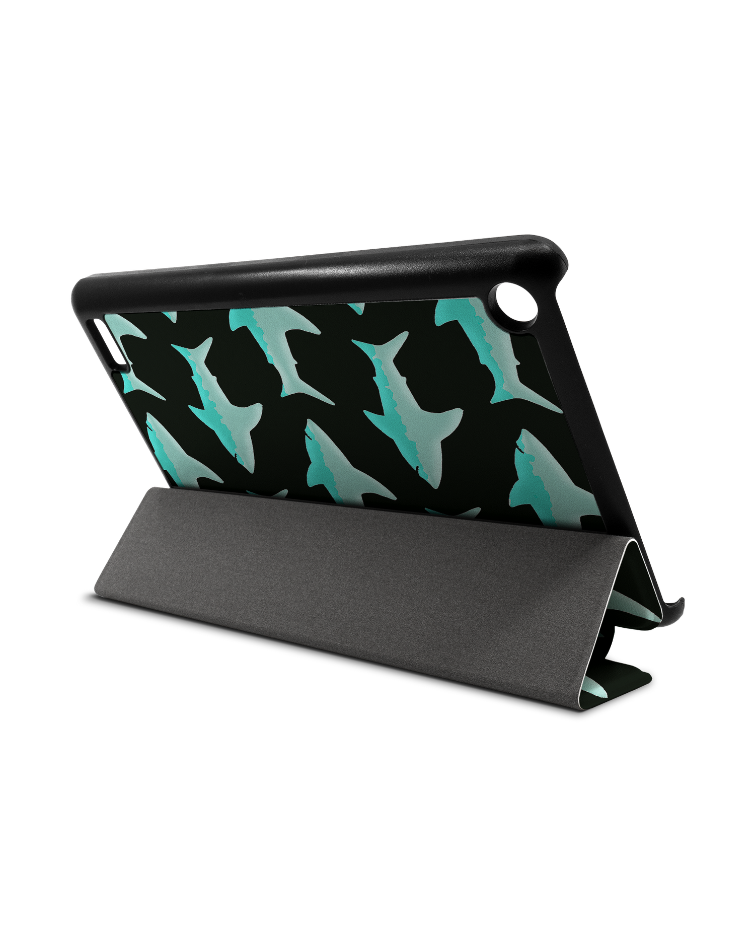 Neon Sharks Tablet Smart Case for Amazon Fire 7: Used as Stand
