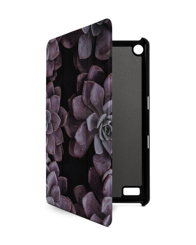 Purple Succulents Tablet Smart Case for Amazon Fire 7: Front View