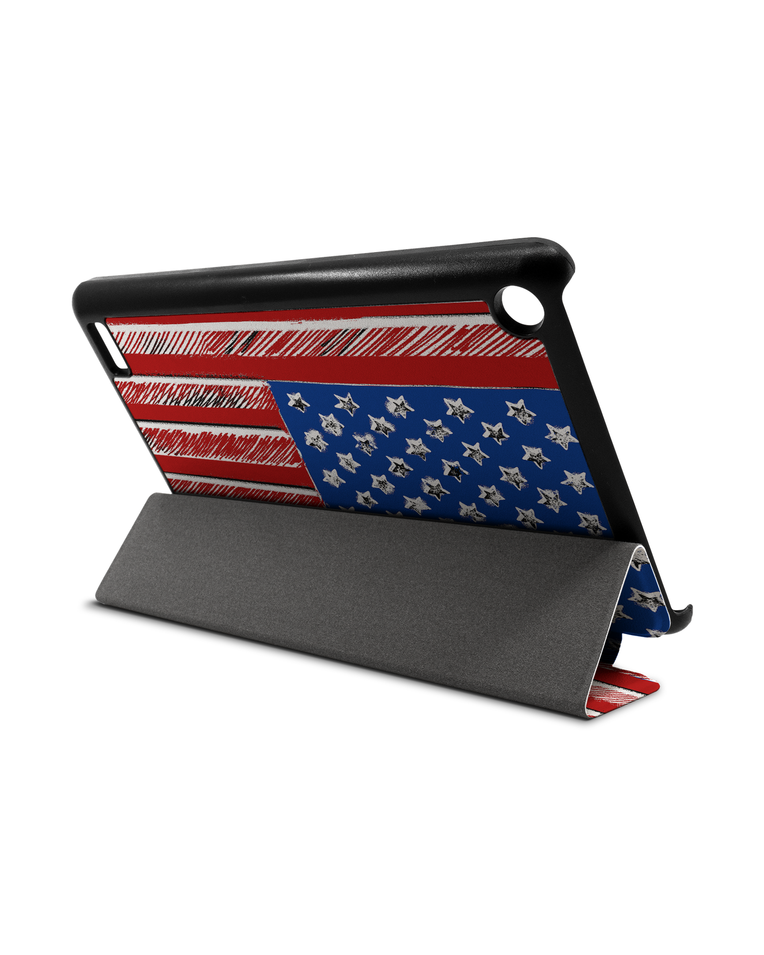 American Flag Color Tablet Smart Case for Amazon Fire 7: Used as Stand