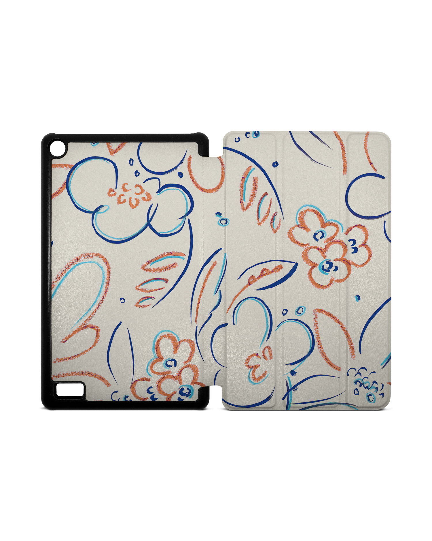 Bloom Doodles Tablet Smart Case for Amazon Fire 7: Opened