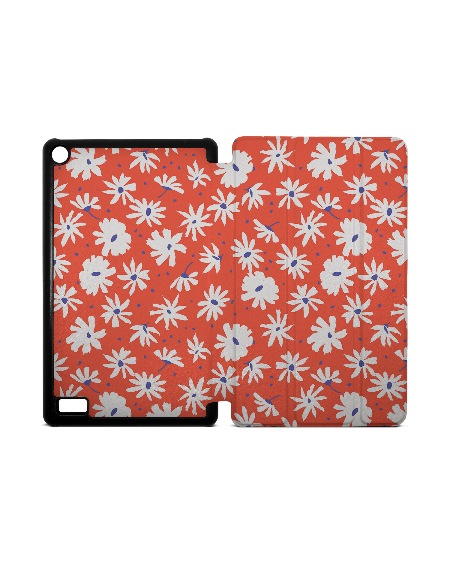 Retro Daisy Tablet Smart Case for Amazon Fire 7: Opened