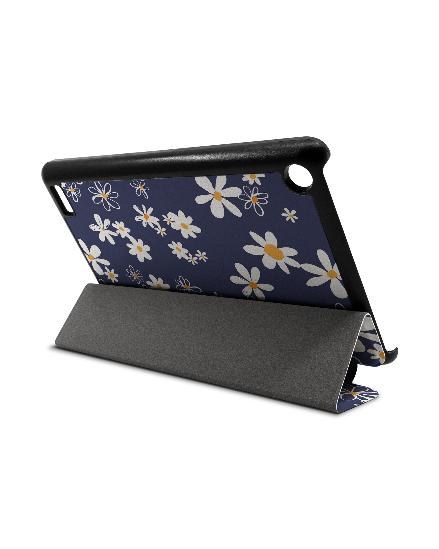 Navy Daisies Tablet Smart Case for Amazon Fire 7: Used as Stand