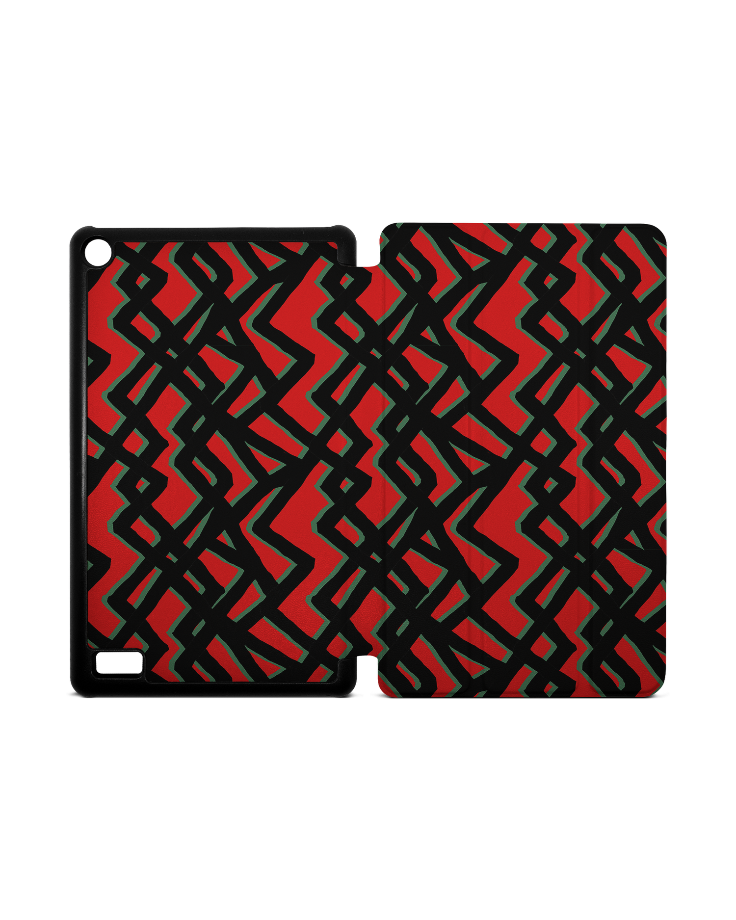 Fences Pattern Tablet Smart Case for Amazon Fire 7: Opened