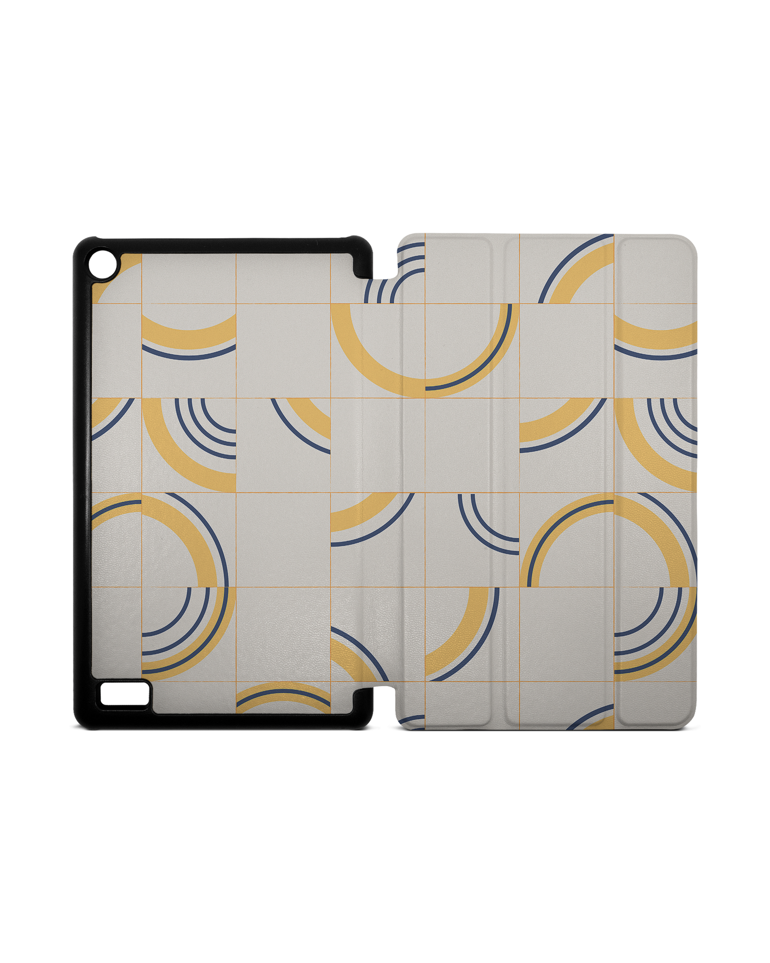 Spliced Circles Tablet Smart Case for Amazon Fire 7: Opened