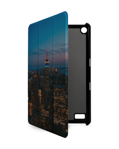 New York At Dusk Tablet Smart Case for Amazon Fire 7: Front View