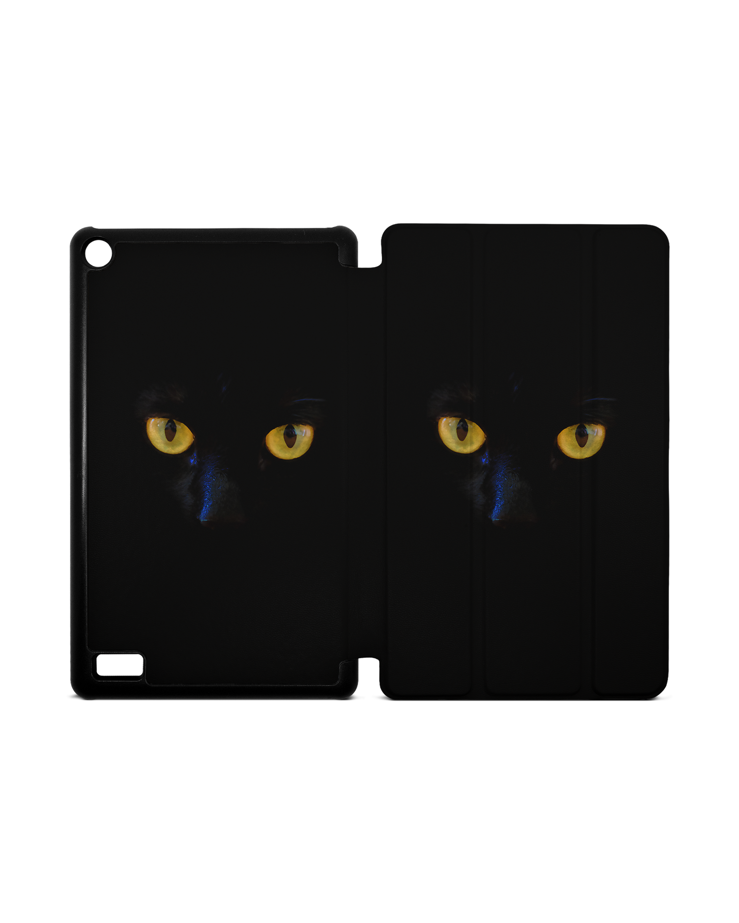 Black Cat Tablet Smart Case for Amazon Fire 7: Opened