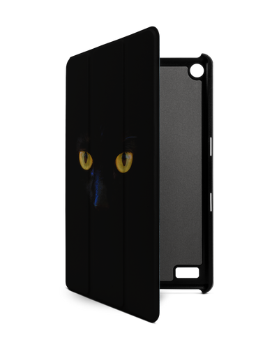 Black Cat Tablet Smart Case for Amazon Fire 7: Front View