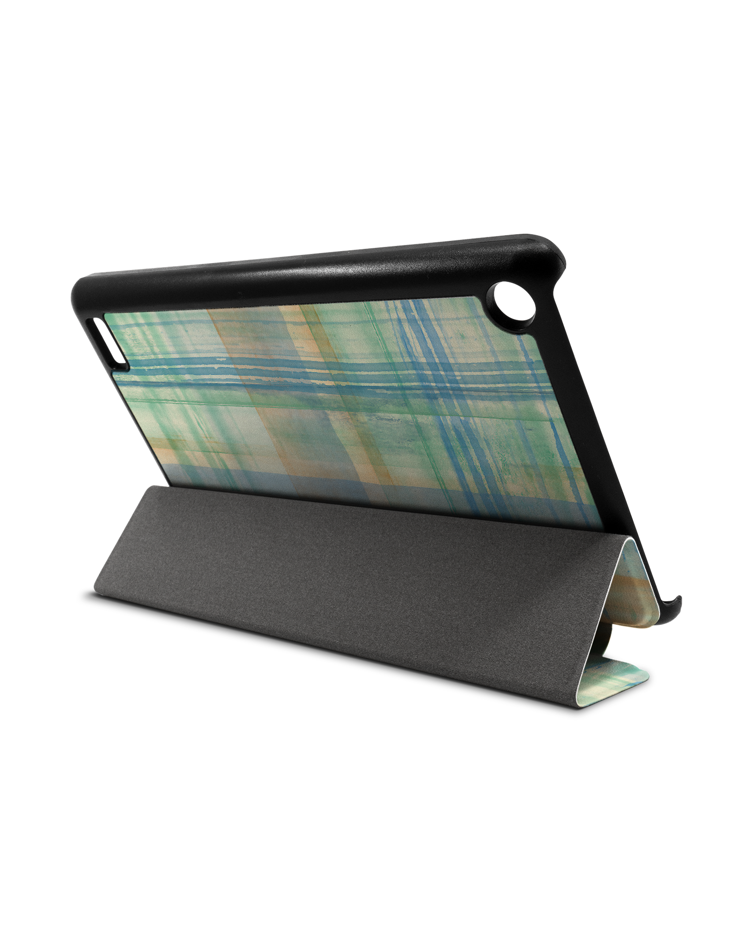 Washed Out Plaid Tablet Smart Case for Amazon Fire 7: Used as Stand