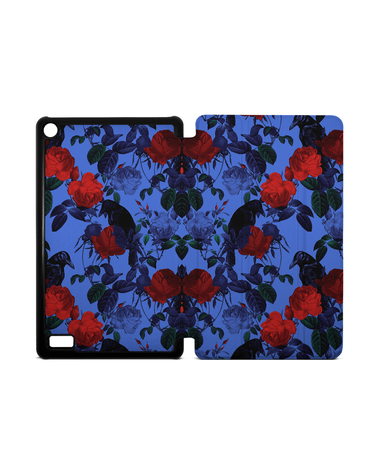 Roses And Ravens Tablet Smart Case for Amazon Fire 7: Opened