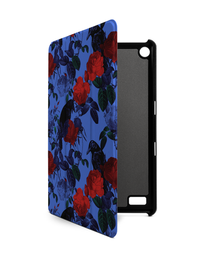Roses And Ravens Tablet Smart Case for Amazon Fire 7: Front View