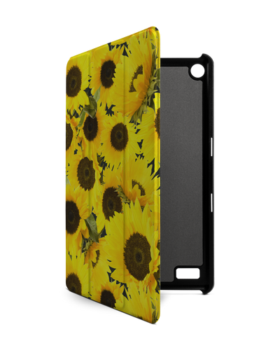Sunflowers Tablet Smart Case for Amazon Fire 7: Front View