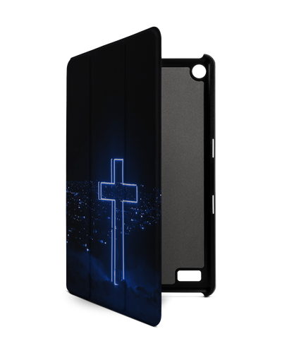 Christian Cross Tablet Smart Case for Amazon Fire 7: Front View