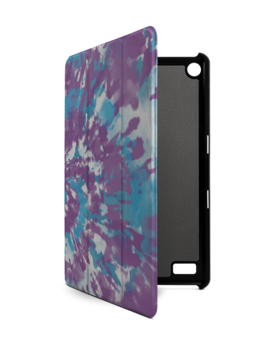 Classic Tie Dye Tablet Smart Case for Amazon Fire 7: Front View