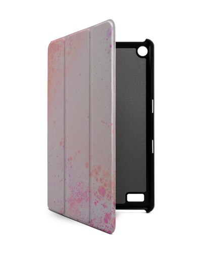 Peaches & Cream Marble Tablet Smart Case for Amazon Fire 7: Front View