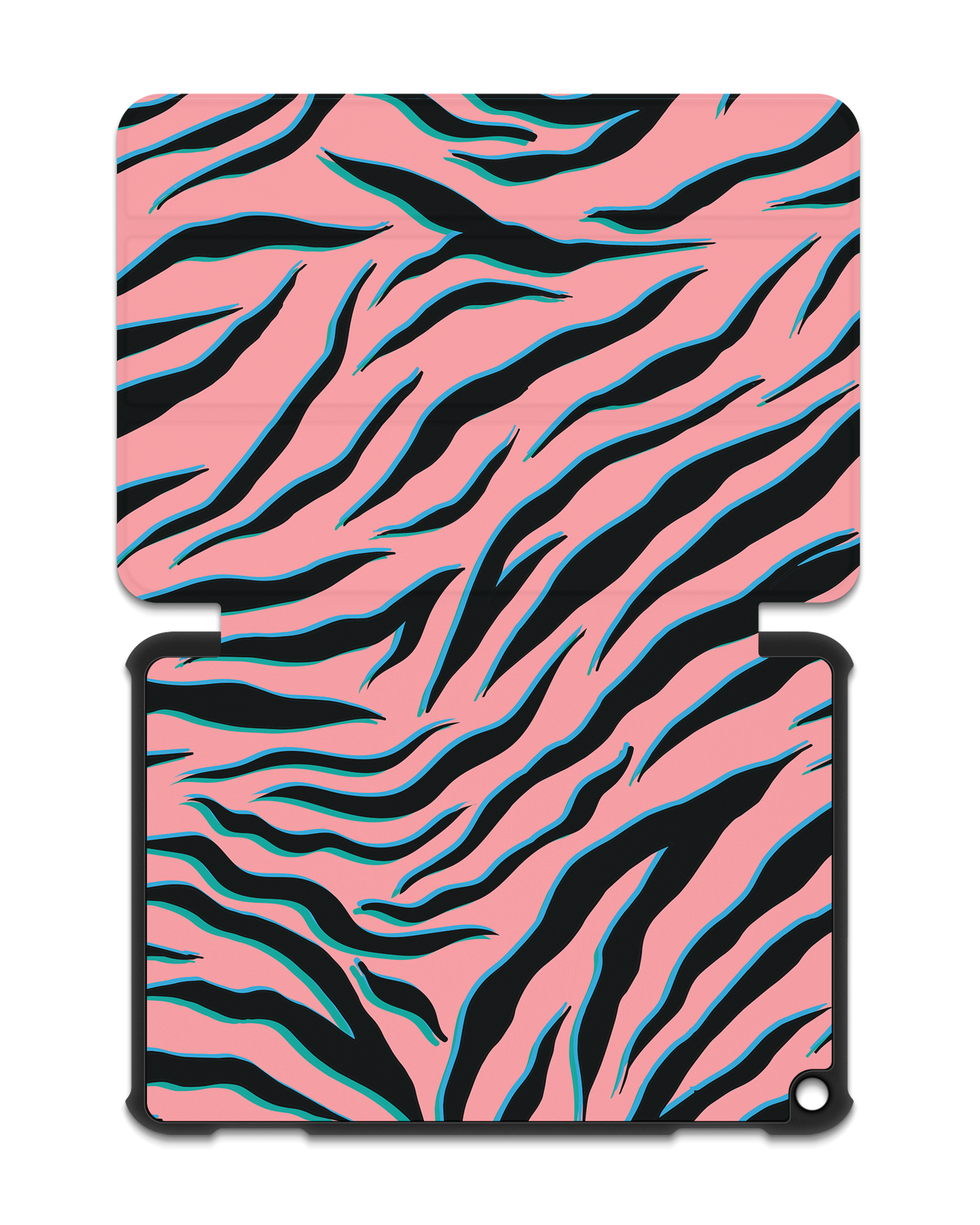 Pink Zebra Tablet Smart Case for Amazon Fire HD 8 (2022), Amazon Fire HD 8 Plus (2022), Amazon Fire HD 8 (2020), Amazon Fire HD 8 Plus (2020): Opened