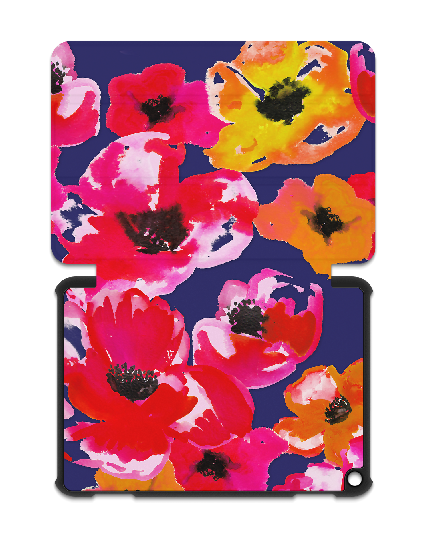 Painted Poppies Tablet Smart Case for Amazon Fire HD 8 (2022), Amazon Fire HD 8 Plus (2022), Amazon Fire HD 8 (2020), Amazon Fire HD 8 Plus (2020): Opened