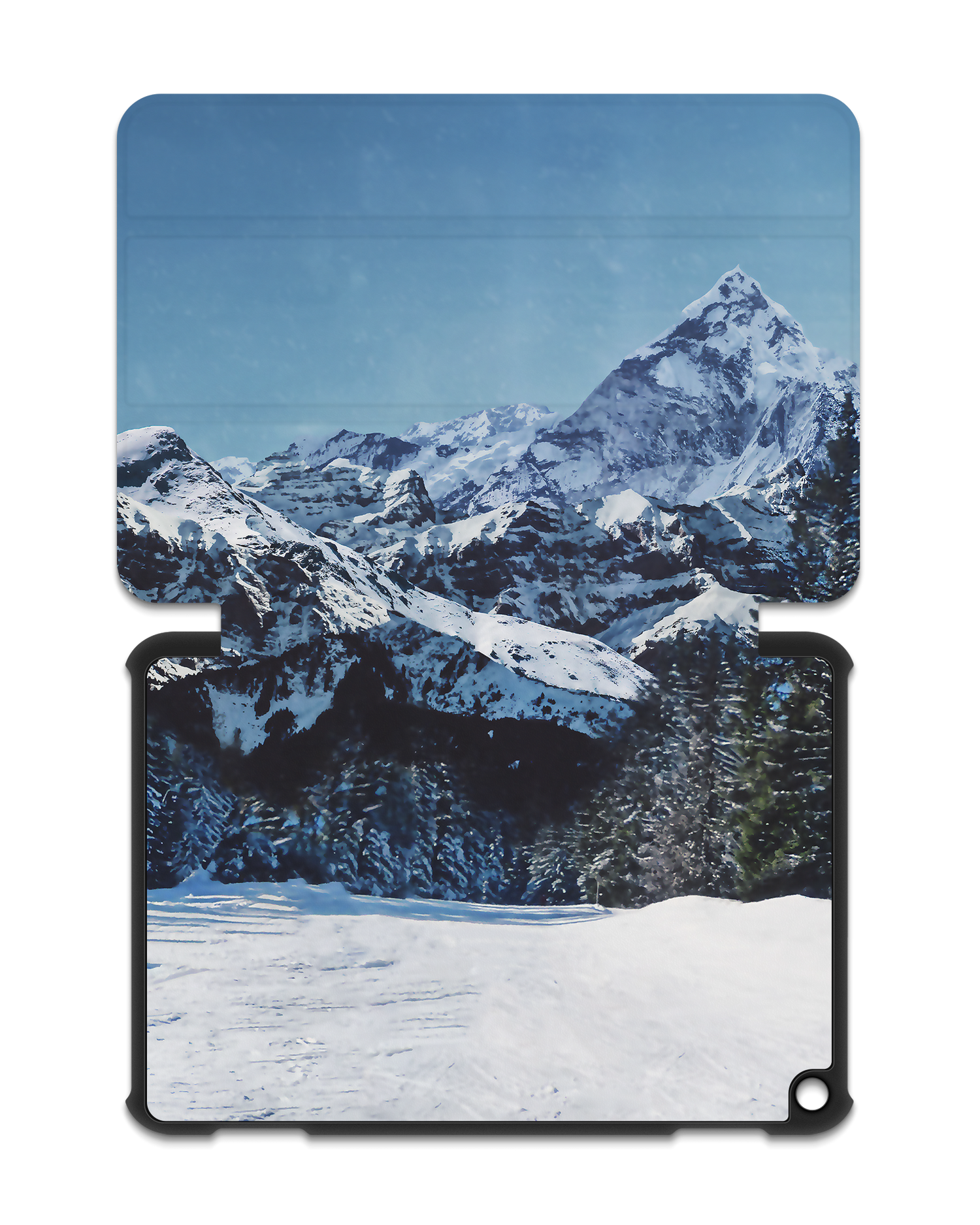Winter Landscape Tablet Smart Case for Amazon Fire HD 8 (2022), Amazon Fire HD 8 Plus (2022), Amazon Fire HD 8 (2020), Amazon Fire HD 8 Plus (2020): Opened