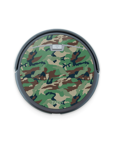 Green and Brown Camo Robotic Vacuum Cleaner Skin ILIFE Beetles A4s, ZACO A4s