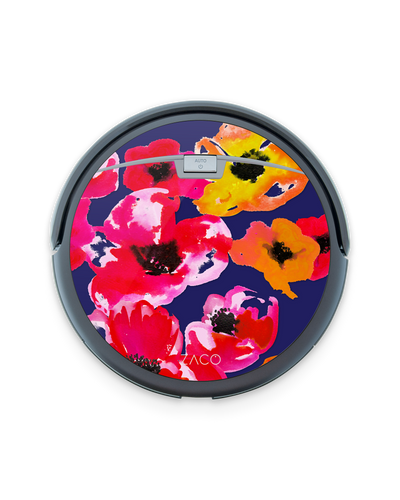 Painted Poppies Robotic Vacuum Cleaner Skin ILIFE Beetles A4s, ZACO A4s