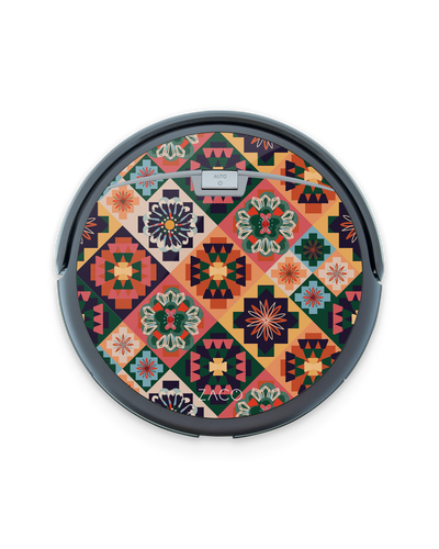Holiday Patchwork Robotic Vacuum Cleaner Skin ILIFE Beetles A4s, ZACO A4s