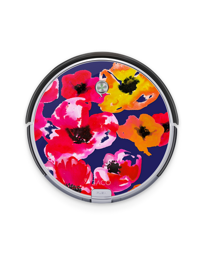 Painted Poppies Robotic Vacuum Cleaner Skin ILIFE Beetles A6, ZACO A6