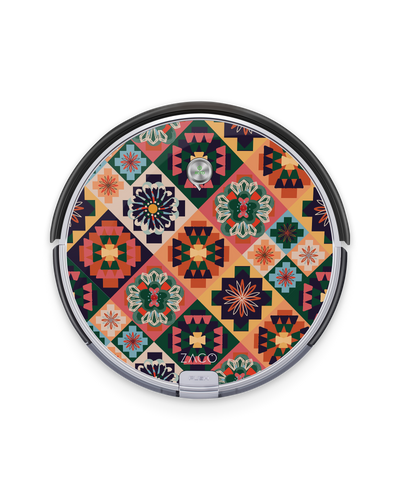 Holiday Patchwork Robotic Vacuum Cleaner Skin ILIFE Beetles A6, ZACO A6