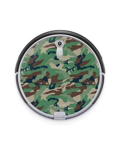 Green and Brown Camo Robotic Vacuum Cleaner Skin ILIFE Beetles A8, ZACO A8s