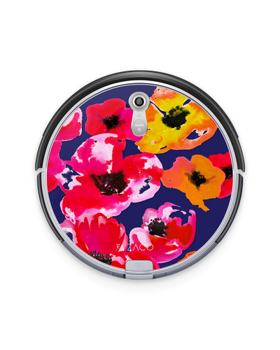 Painted Poppies Robotic Vacuum Cleaner Skin ILIFE Beetles A8, ZACO A8s