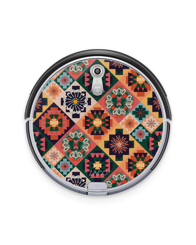 Holiday Patchwork Robotic Vacuum Cleaner Skin ILIFE Beetles A8, ZACO A8s