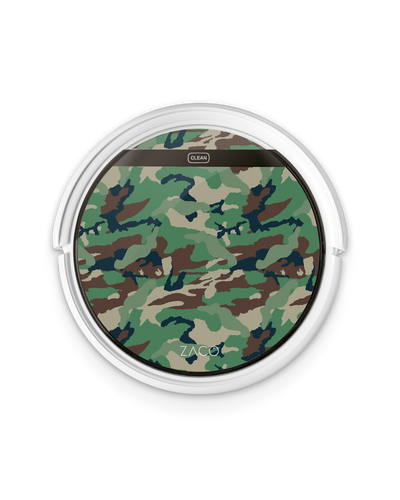 Green and Brown Camo Robotic Vacuum Cleaner Skin ILIFE Beetles V5s Pro, ZACO V5s Pro