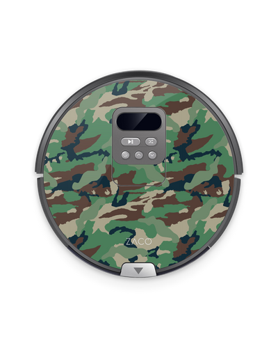 Green and Brown Camo Robotic Vacuum Cleaner Skin ILIFE Beetles V80, ZACO V80